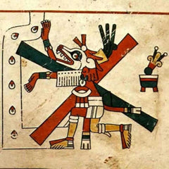 Xolotl, as originally published in the Codex Fejervary-Mayer, 15th century, author unknown