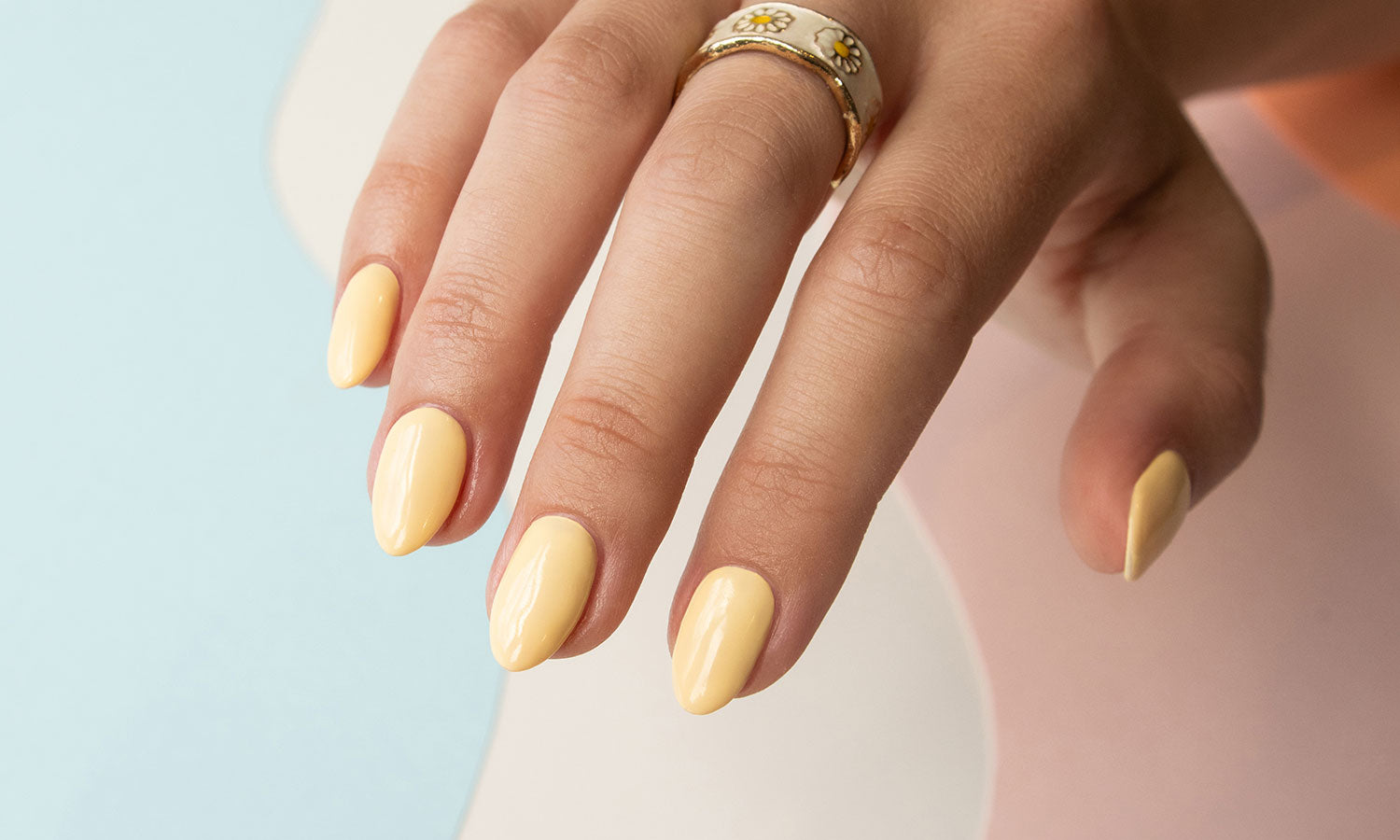 Gelous Go Bananas Gel Nail Polish - photographed in New Zealand on model