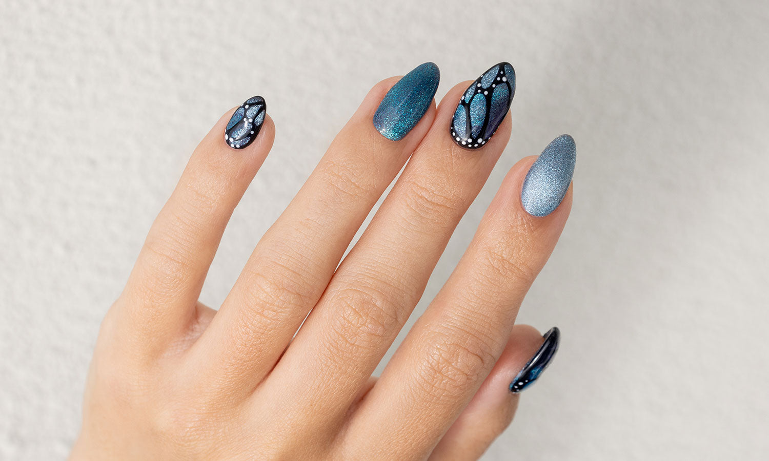 Gelous Taylor Swift Debut-inspired gel nail art - photographed in New Zealand on model