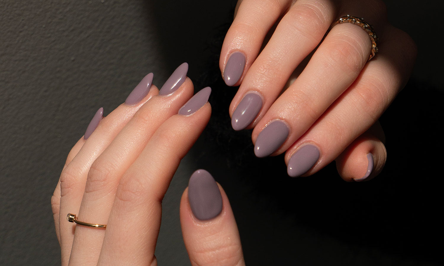 Gelous Moody in Mauve Gel Nail Polish - photographed in New Zealand on model