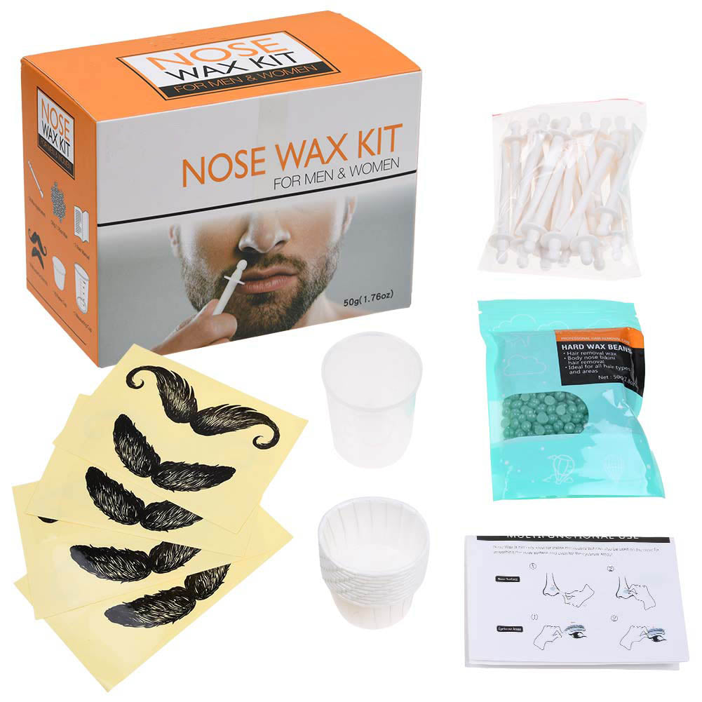 Nose Ear Hair Removal Wax Kit Painless Easy Mens Nasal Waxing