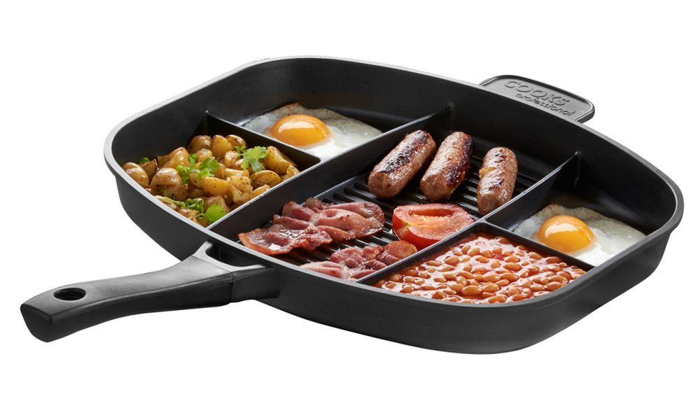 5 in 1 Multi Section Grill/Breakfast Skillet Non-Stick ...