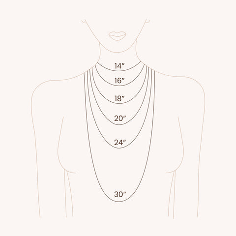 Warren James Mens Necklace Size Guide