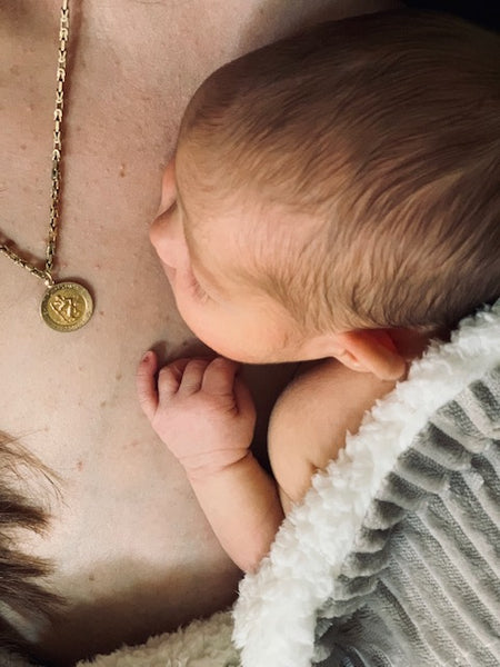 newborn, new mom, baby, mother's jewelry