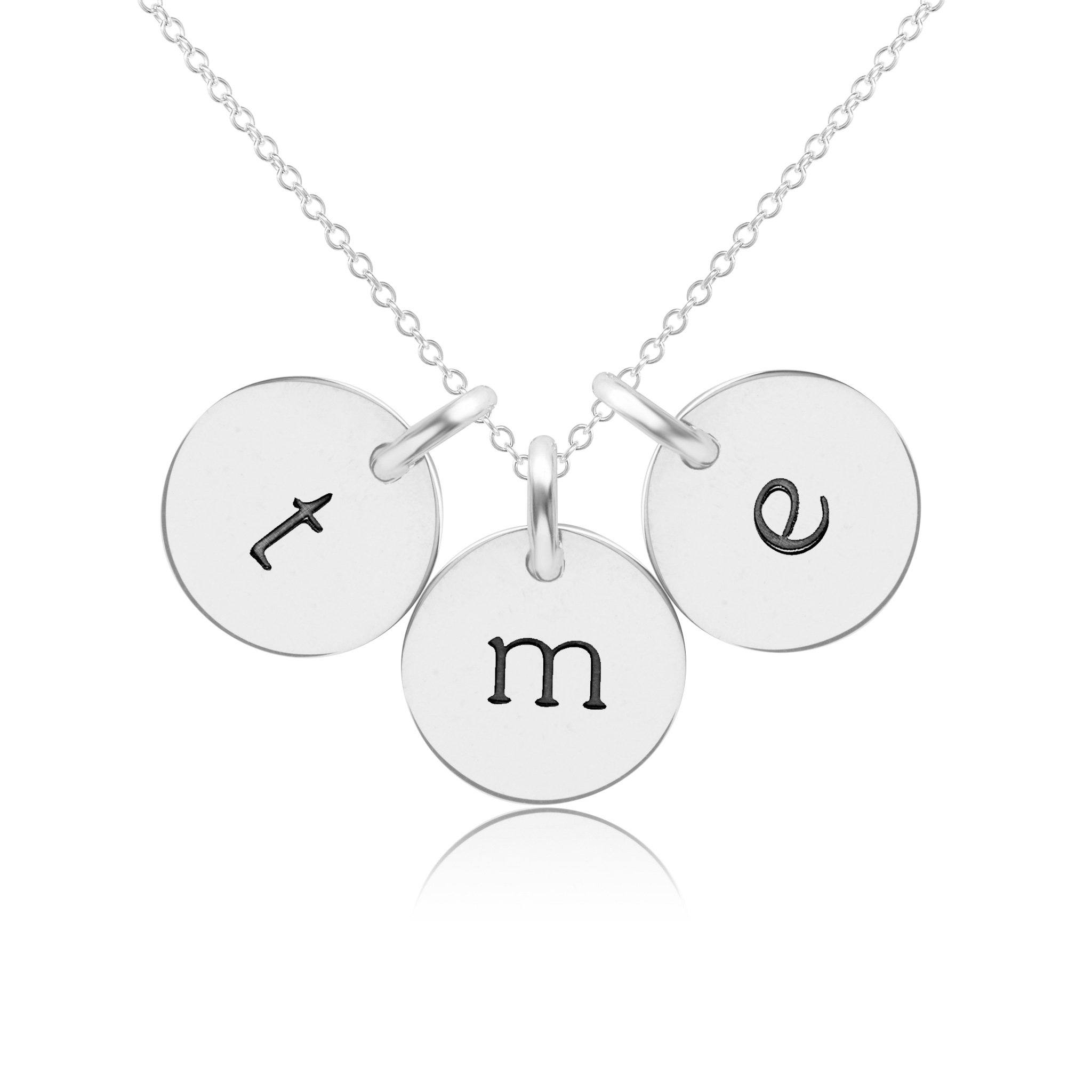 Sterling Silver Initial Necklace -3 