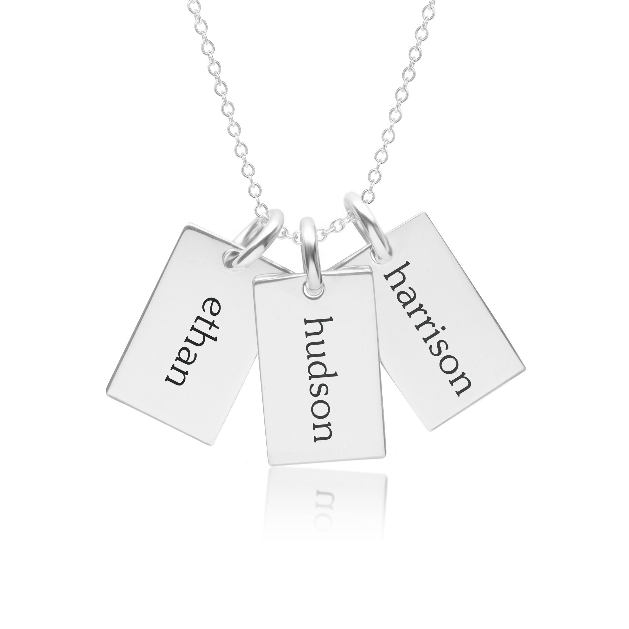 sterling silver tag necklace