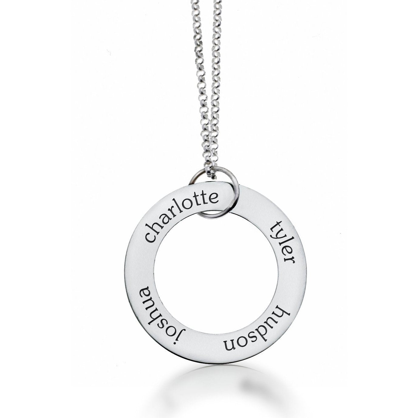 Circle Jewelry Tags Engraved Nickel Silver