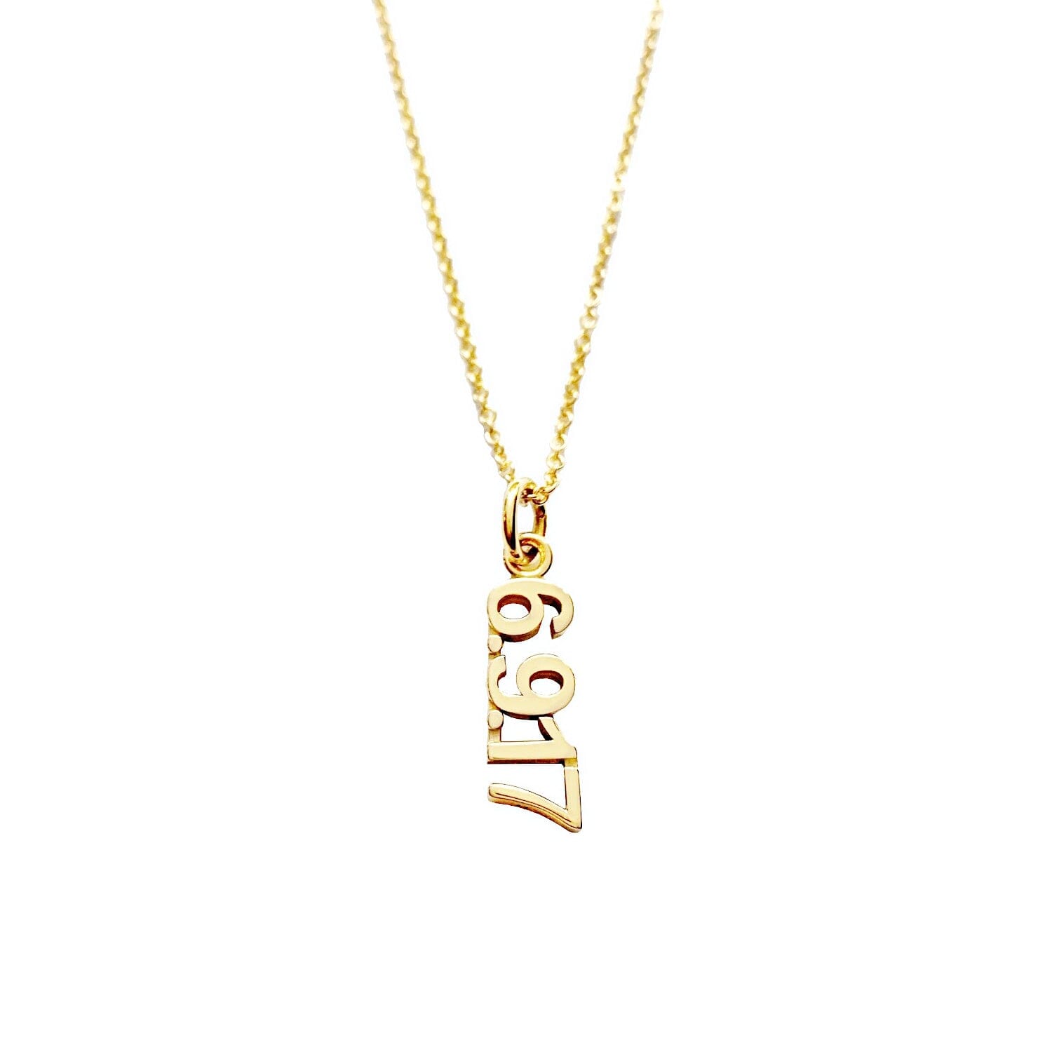 Gold Charm LV Necklace – Simply Caii