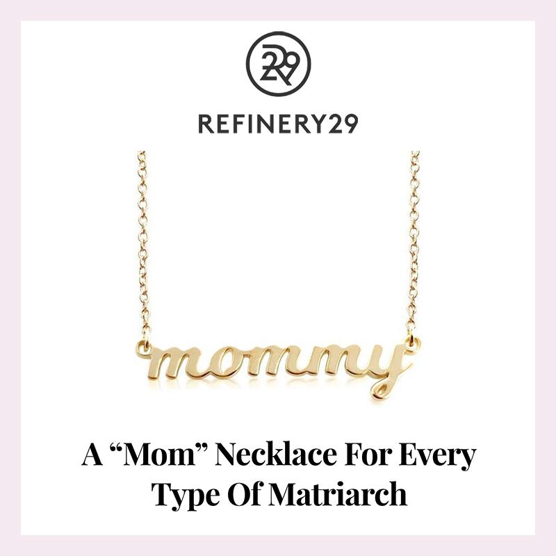 mom script necklace