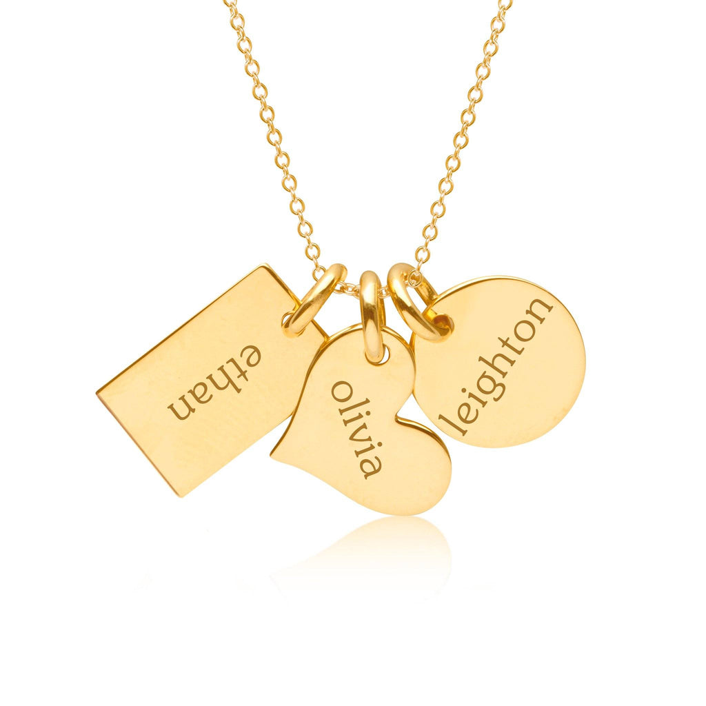 Gold Mini Dog Tag Necklace, A Feminine and Cool Favorite