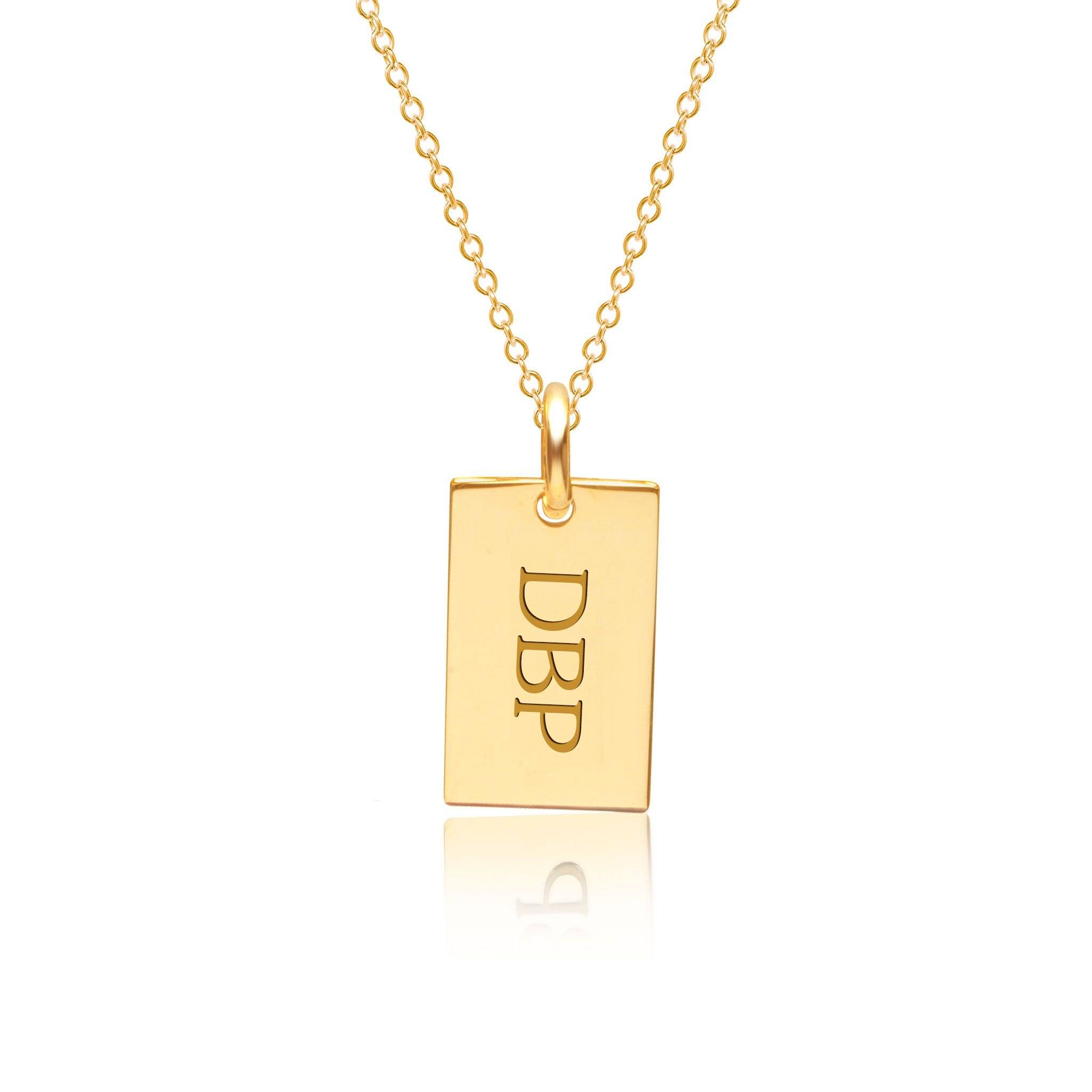 Buy Mantra' Om Necklace in 24k Gold Plated Sterling Silver on Gold Filled  Chain, Rectangle Ohm Necklace, #6520 (18 Inches) Online at desertcartINDIA