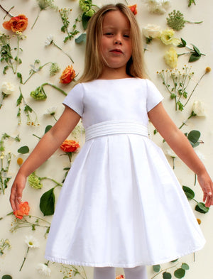 white dress below knee length