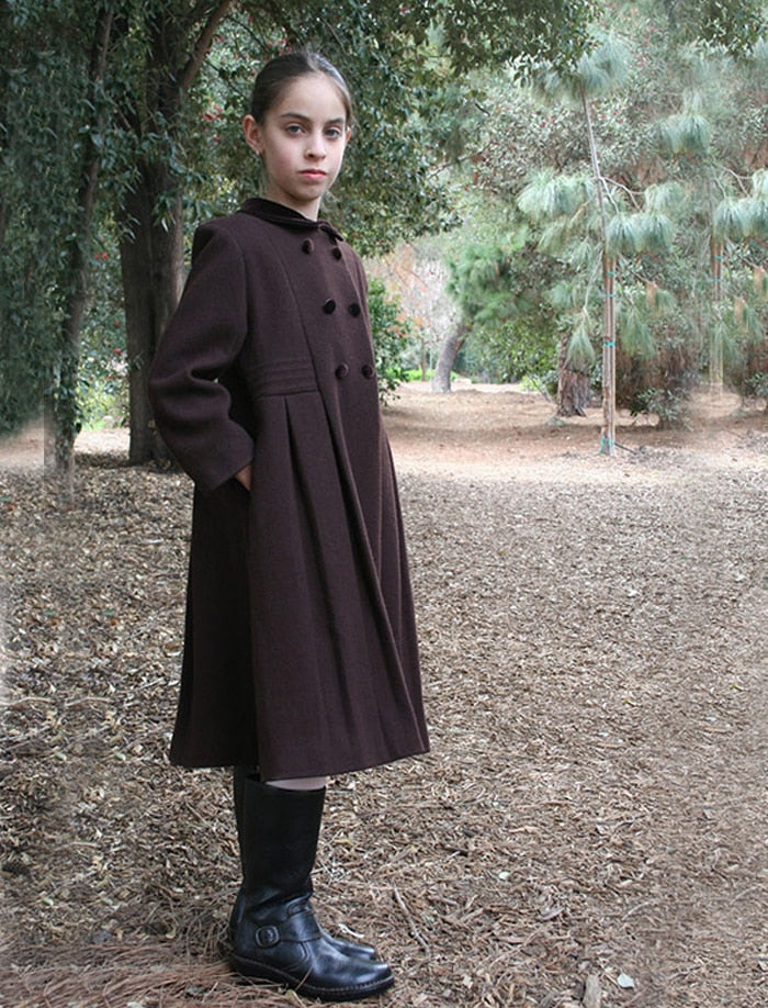 girls long wool coat