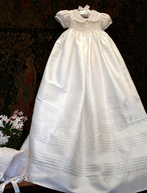 wedding dress to christening gown