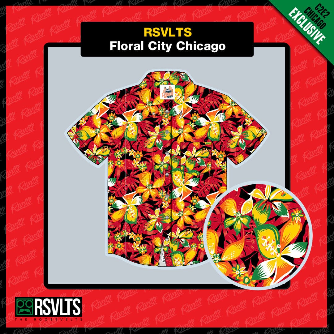 RSVLTS XS RSVLTS Short Sleeve Shirt EXCLUSIVE (Reed Pop: C2E2 Chicago 2024) Chicago "Floral City" – KUNUFLEX Short Sleeve Shirt