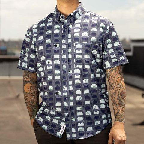 野花 卯月 ARTS\u0026SCIENCE stitch sleeve shirts ブルー | tatihome.com