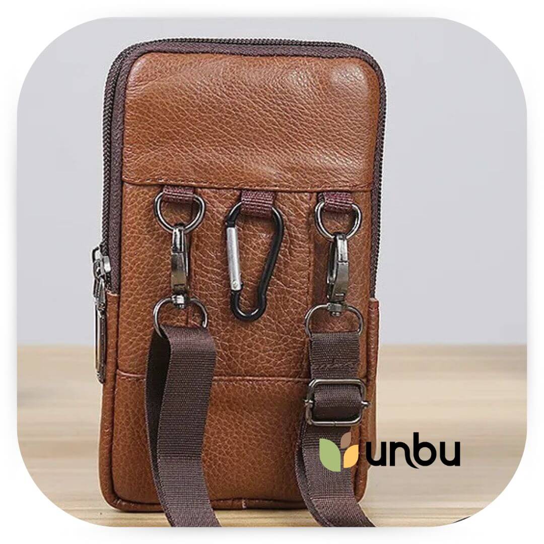 Bolsa Transversal Masculina Couro