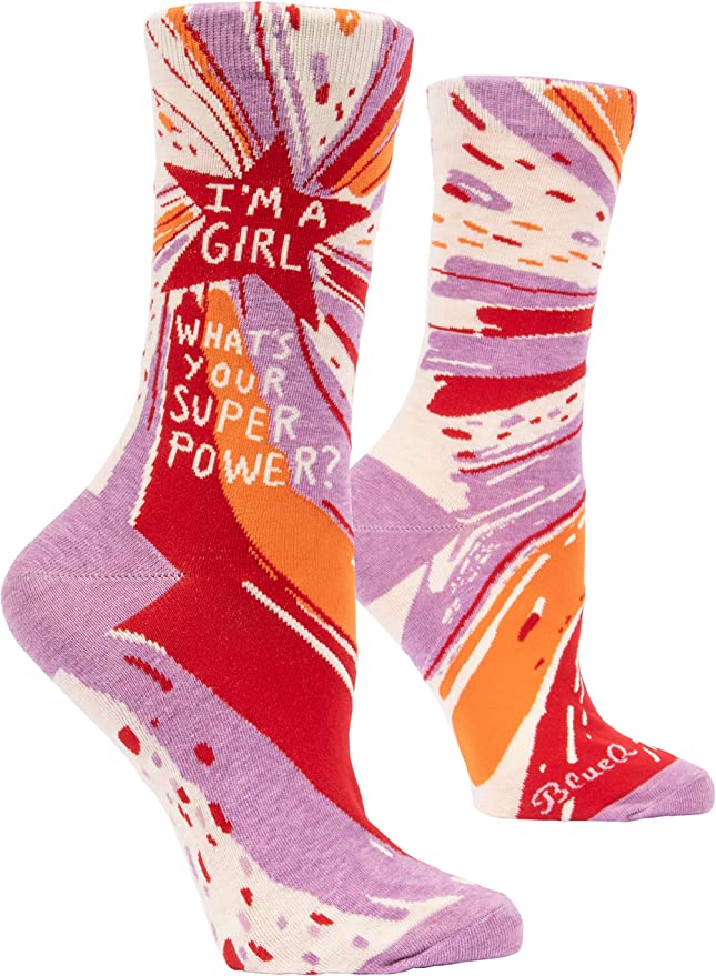 I am a girl what's your super power socks