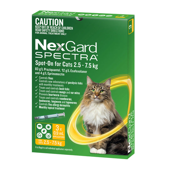 NexGard SPECTRA Spot-On for Large Cats 2.5 - 7.5kg Image 1