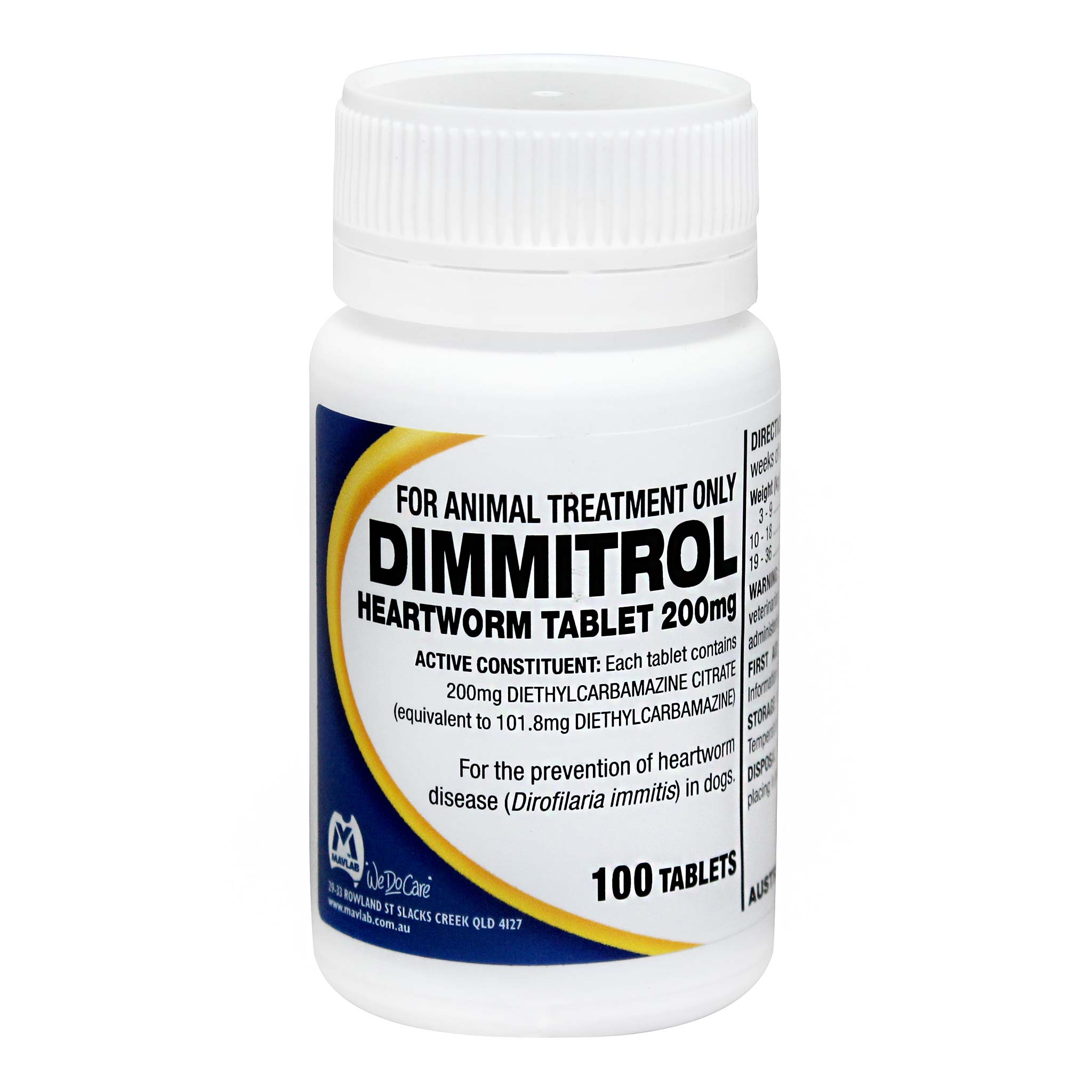 Dimmitrol Heartworm Tablets - vet-n-pet 