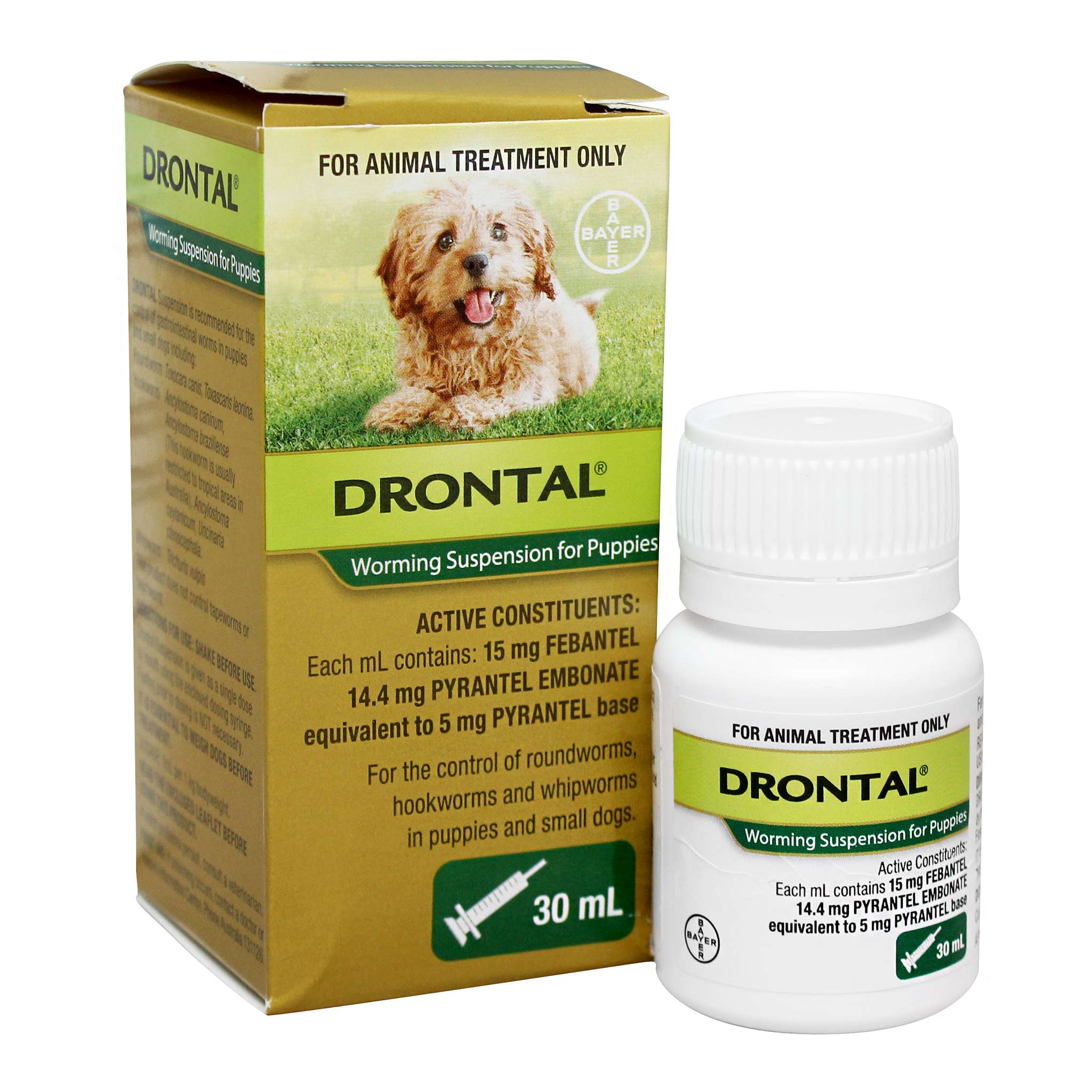 drontal oral suspension for puppies dosage