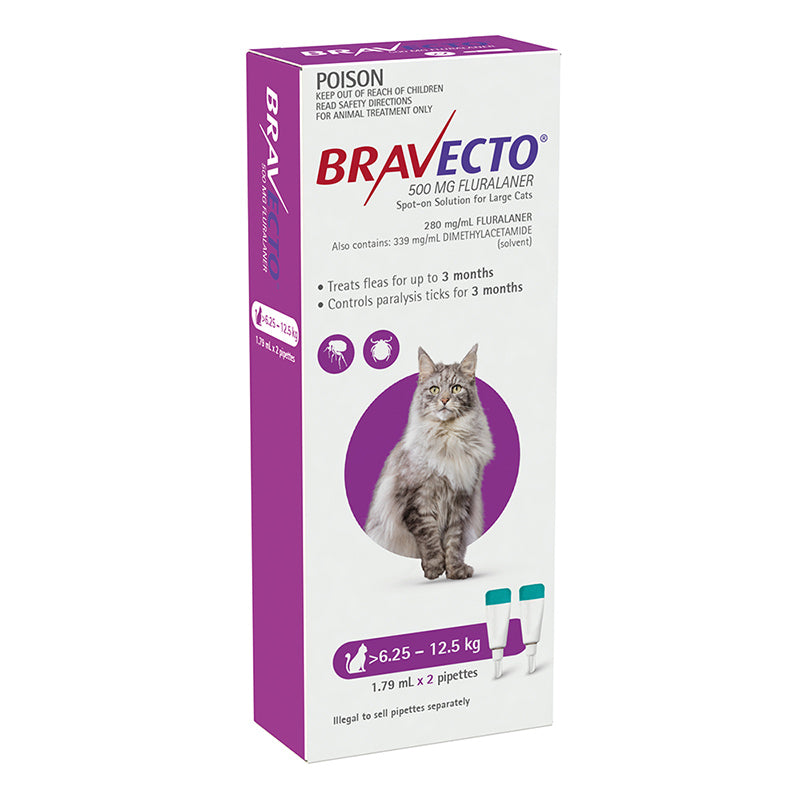 Bravecto Spot-on for Large Cats 6.25kg 