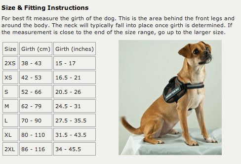 how do you measure ezydog harness