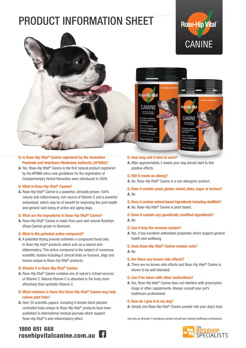 is rosehip powder good for dogs