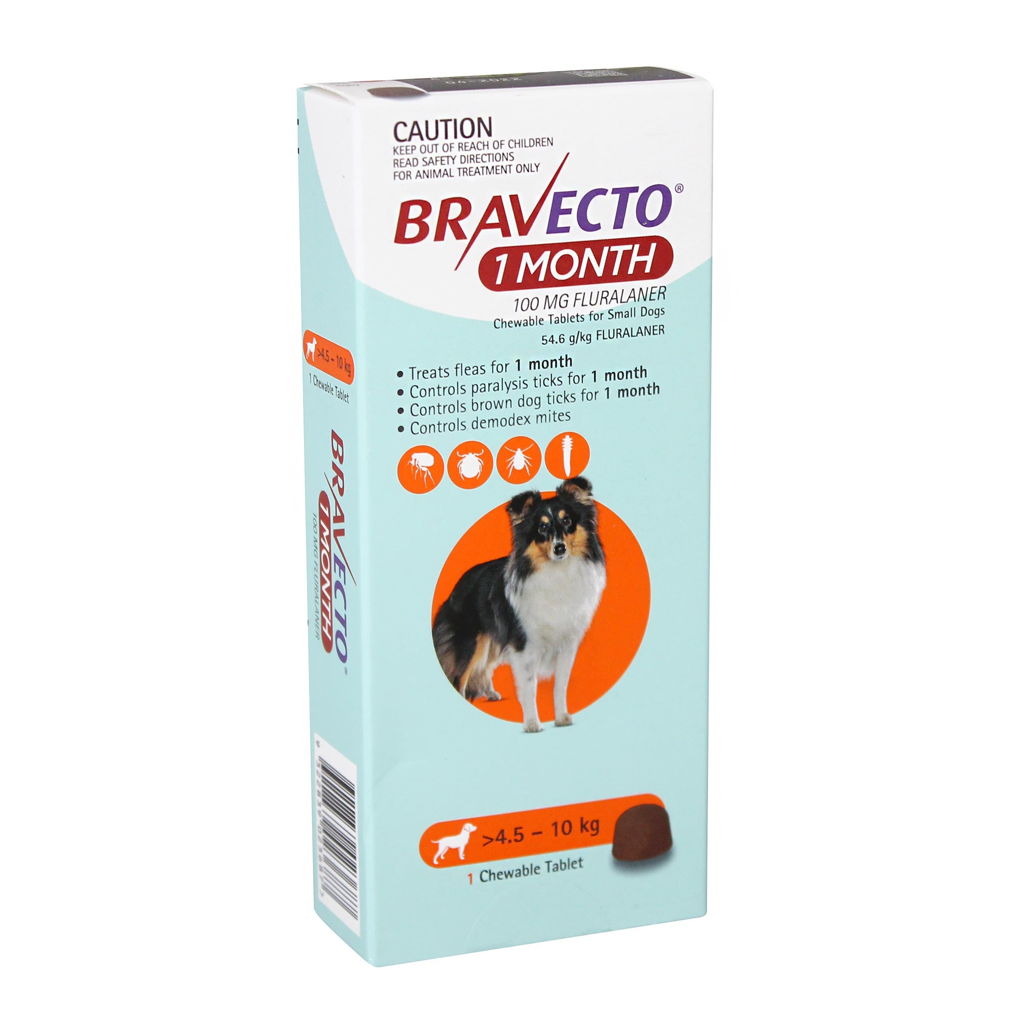 Bravecto 1-Month Chewable Tablet for Small Dogs 4.5-10kg | vet-n-pet DIRECT