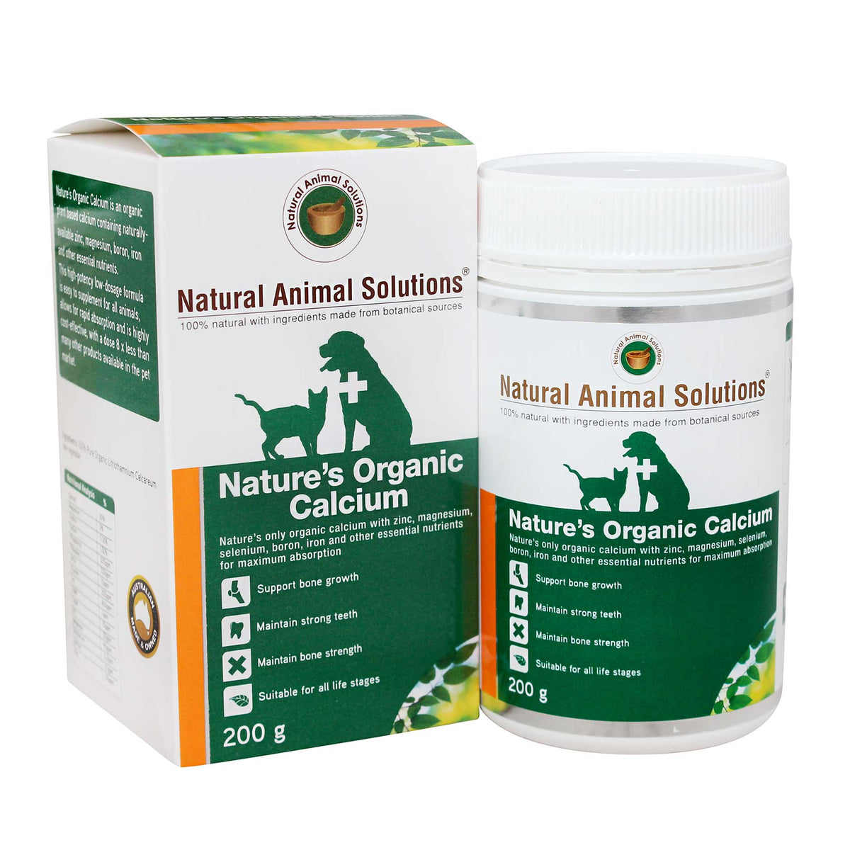 Natural Animal Solutions Nature's Organic Calcium 200g - vet-n-pet DIRECT