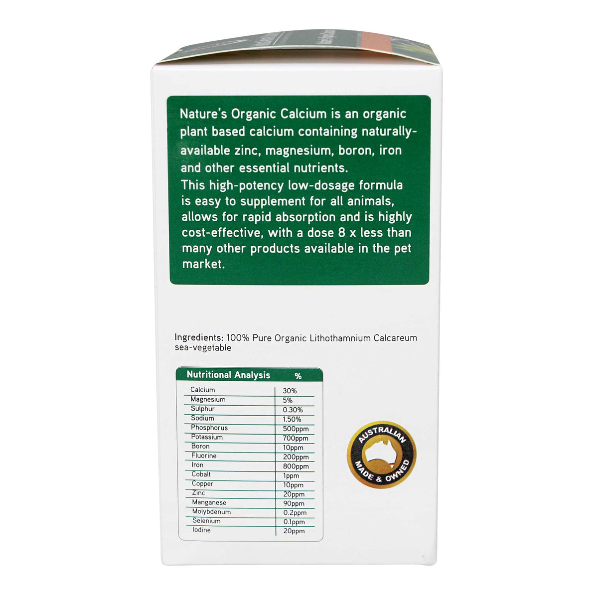 Natural Animal Solutions Nature's Organic Calcium 200g - vet-n-pet DIRECT