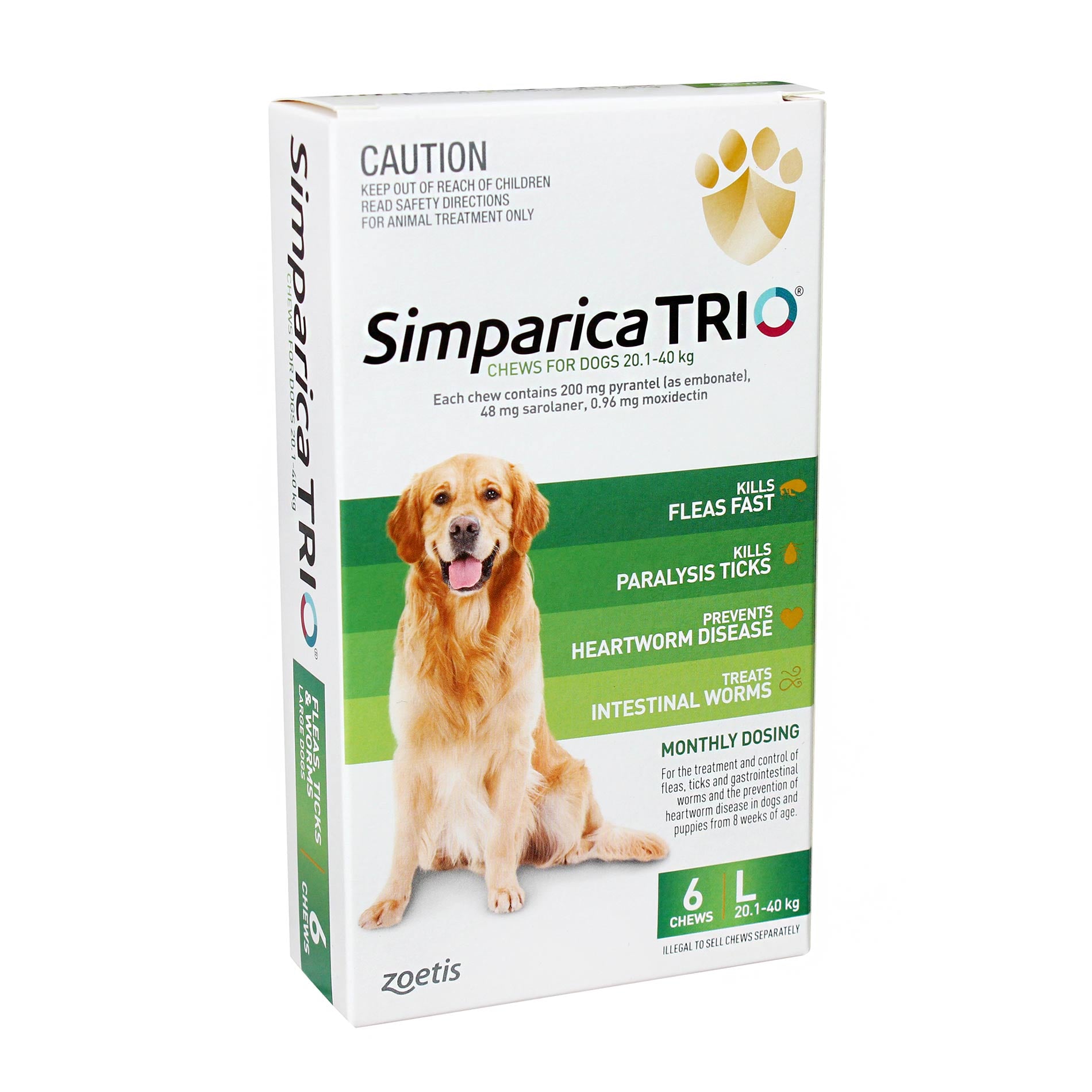 Simparica TRIO for Large Dogs 20.1-40kg | vet-n-pet DIRECT