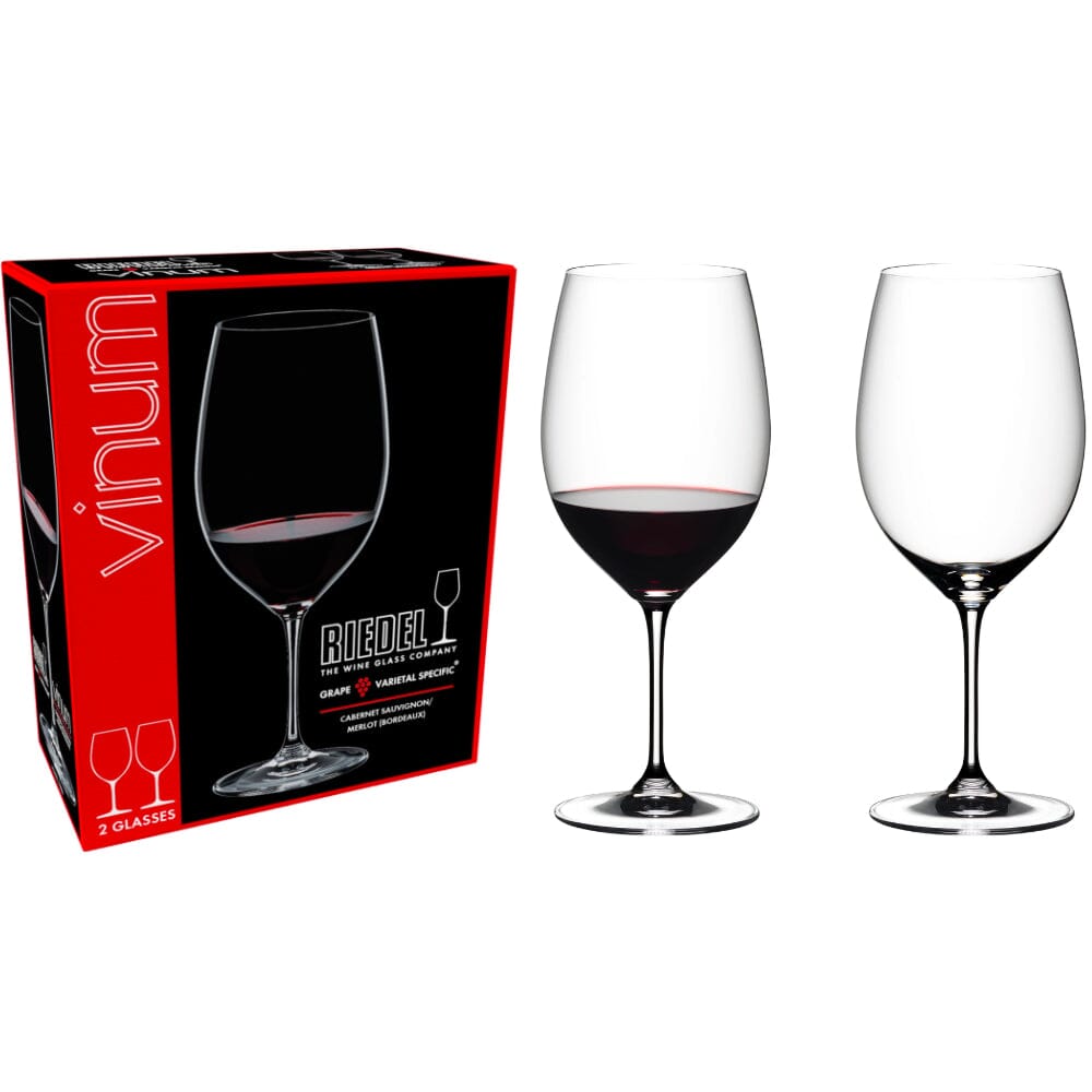 Riedel Vivant Merlot Stemless Red Wine Glasses 22.7/8 oz Crystal set Of 2  NIB