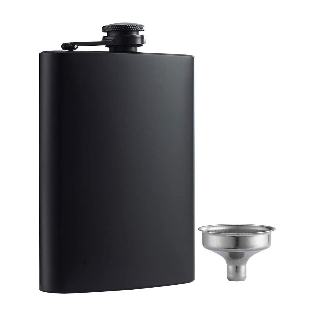 Buy Whiskey Flask Matte Black 8 Oz Online