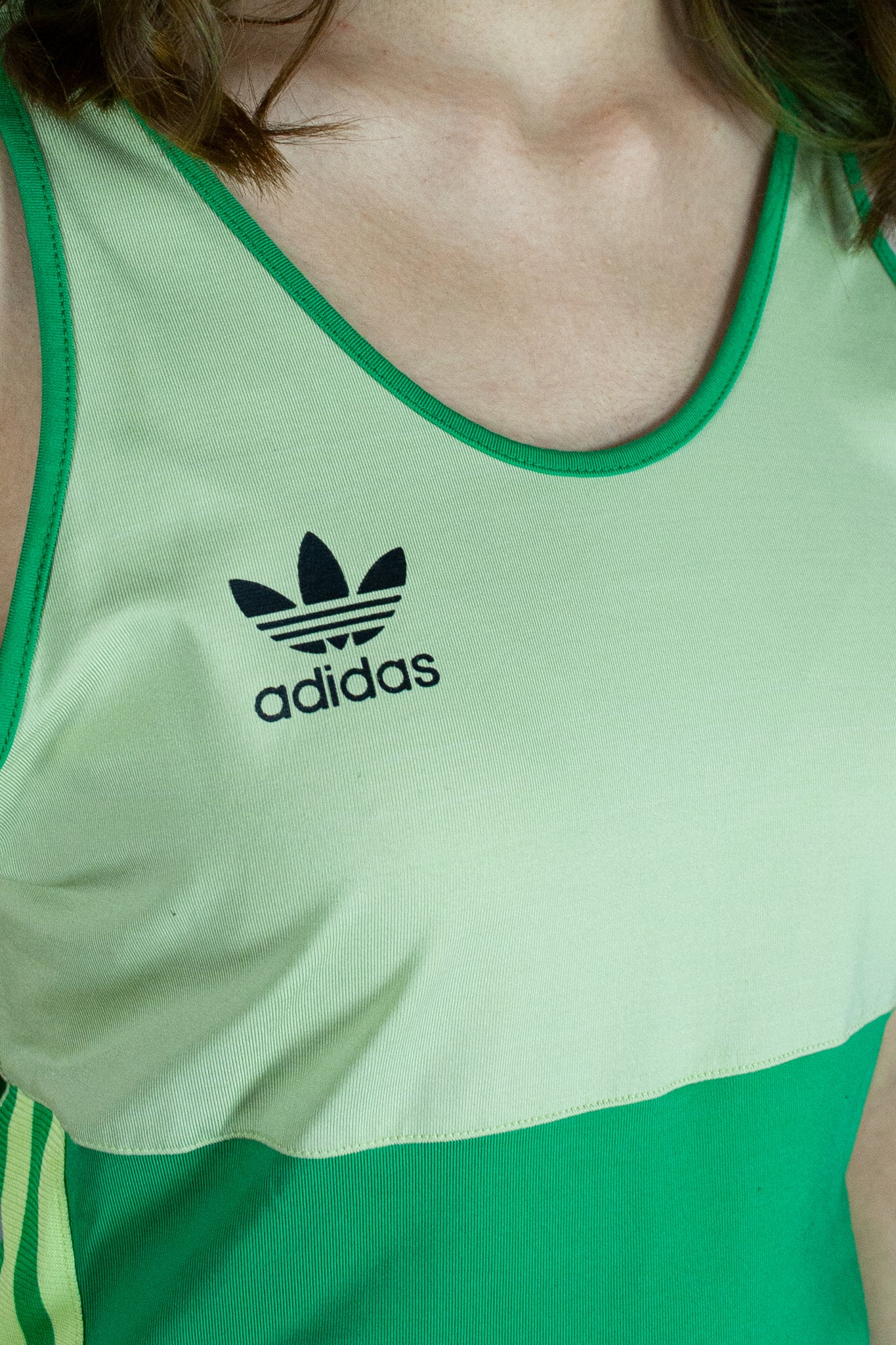 green adidas tank top