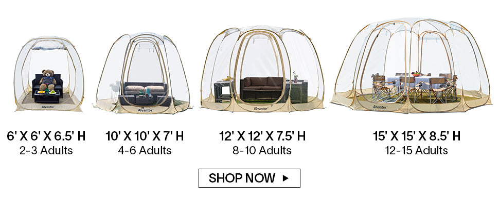 alvantor pop up clear bubble tent available in 4 sizes