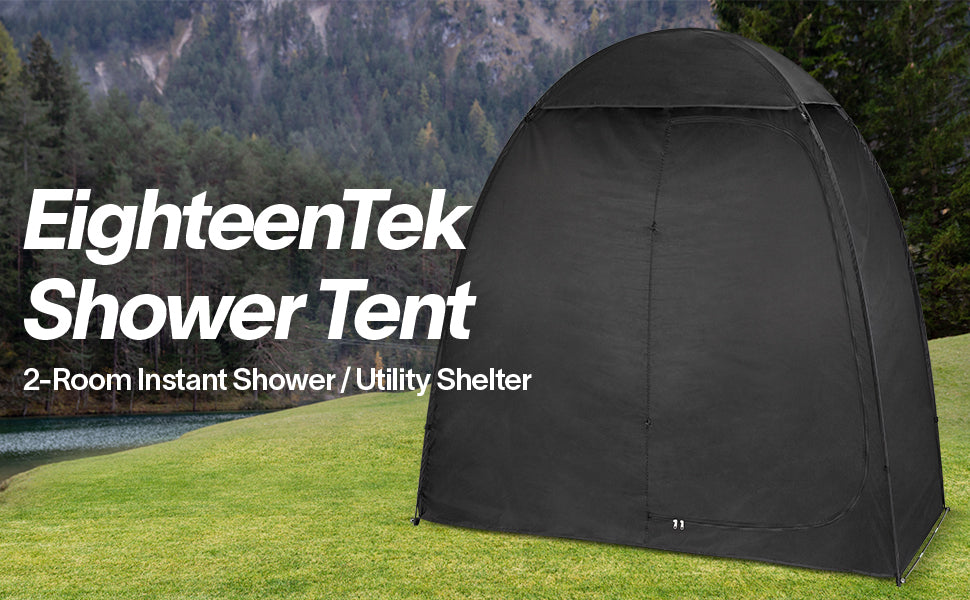 Eighteentek 2 Rooms Privacy Outdoor Shower Tent
