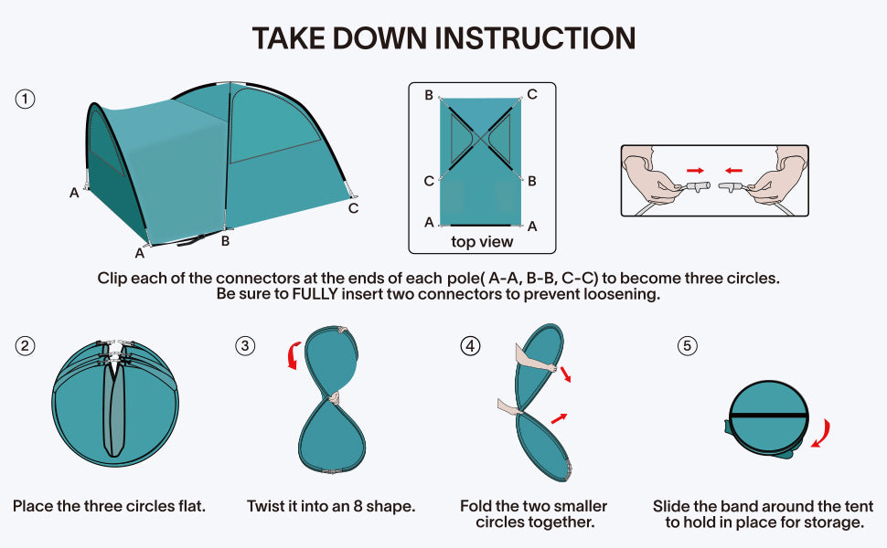 pop up truck tent take down instruction