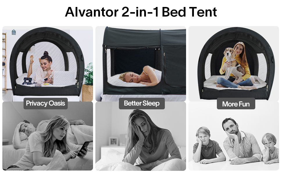 how you can use an alvantor 2-in-1 privacy bed canopy tent
