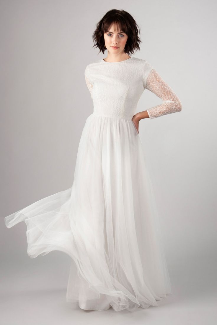 cheap modest wedding gown from LatterDayBride.com