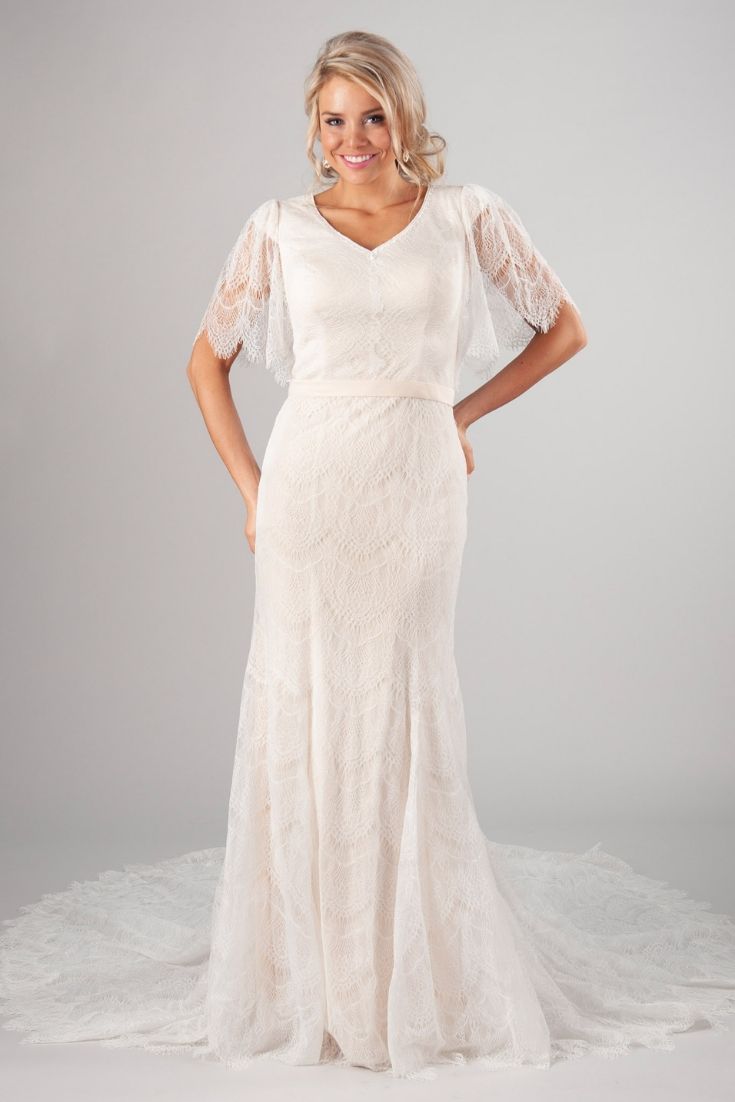 cheap modest wedding gown from LatterDayBride.com