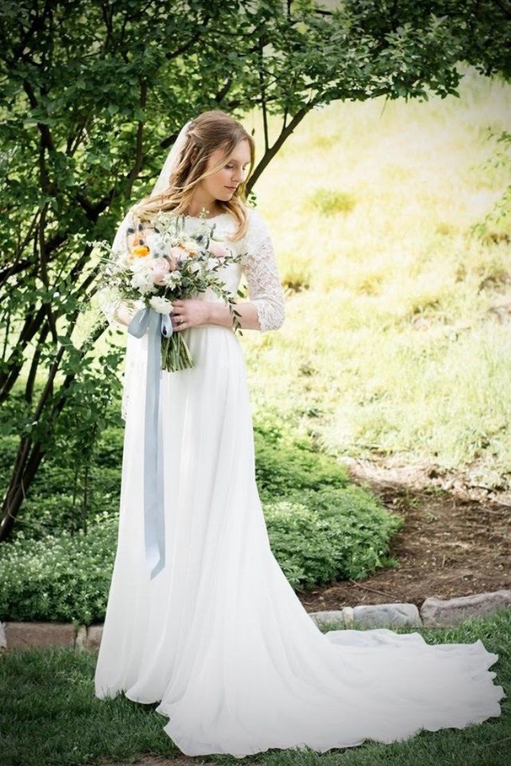 affordable modest wedding gown from LatterDayBride.com