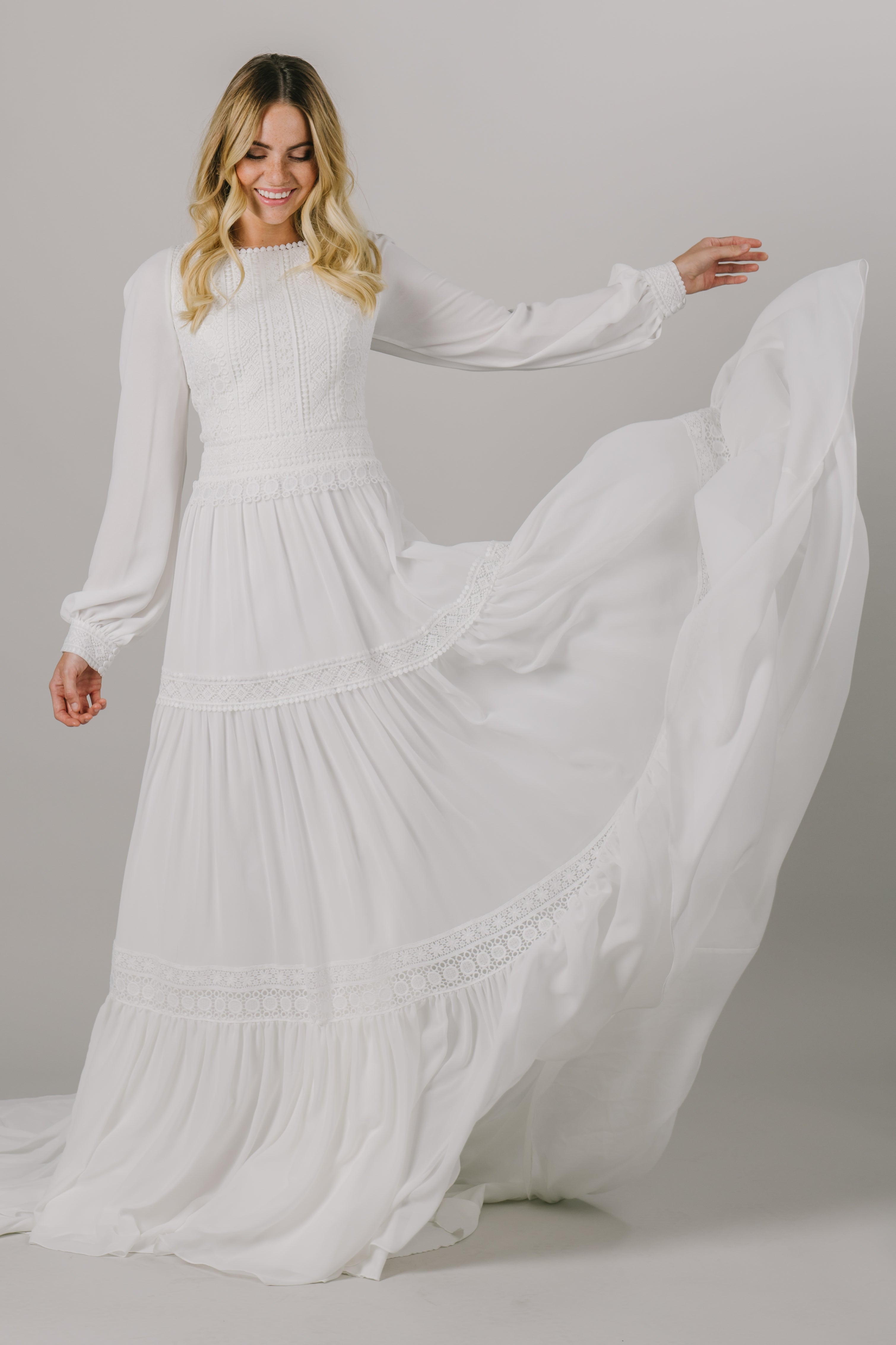 Long Sleeve Modest Wedding Dresses | Watson – LatterDayBride
