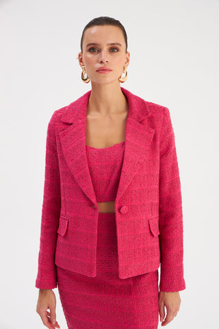 Blazer with matched underneath crop top