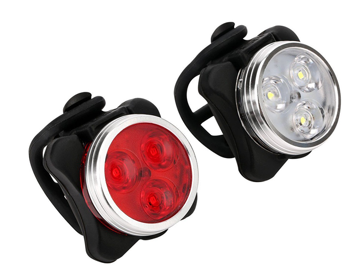 bicycle headlight and taillight set