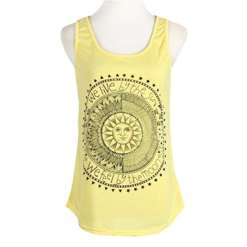 Fashion Sun Print Tank Top Vest Women Beach Casual O Neck Camis 2018 Women's Tops Base Shirt Women's Blouse Wholesale noAR13 (16)