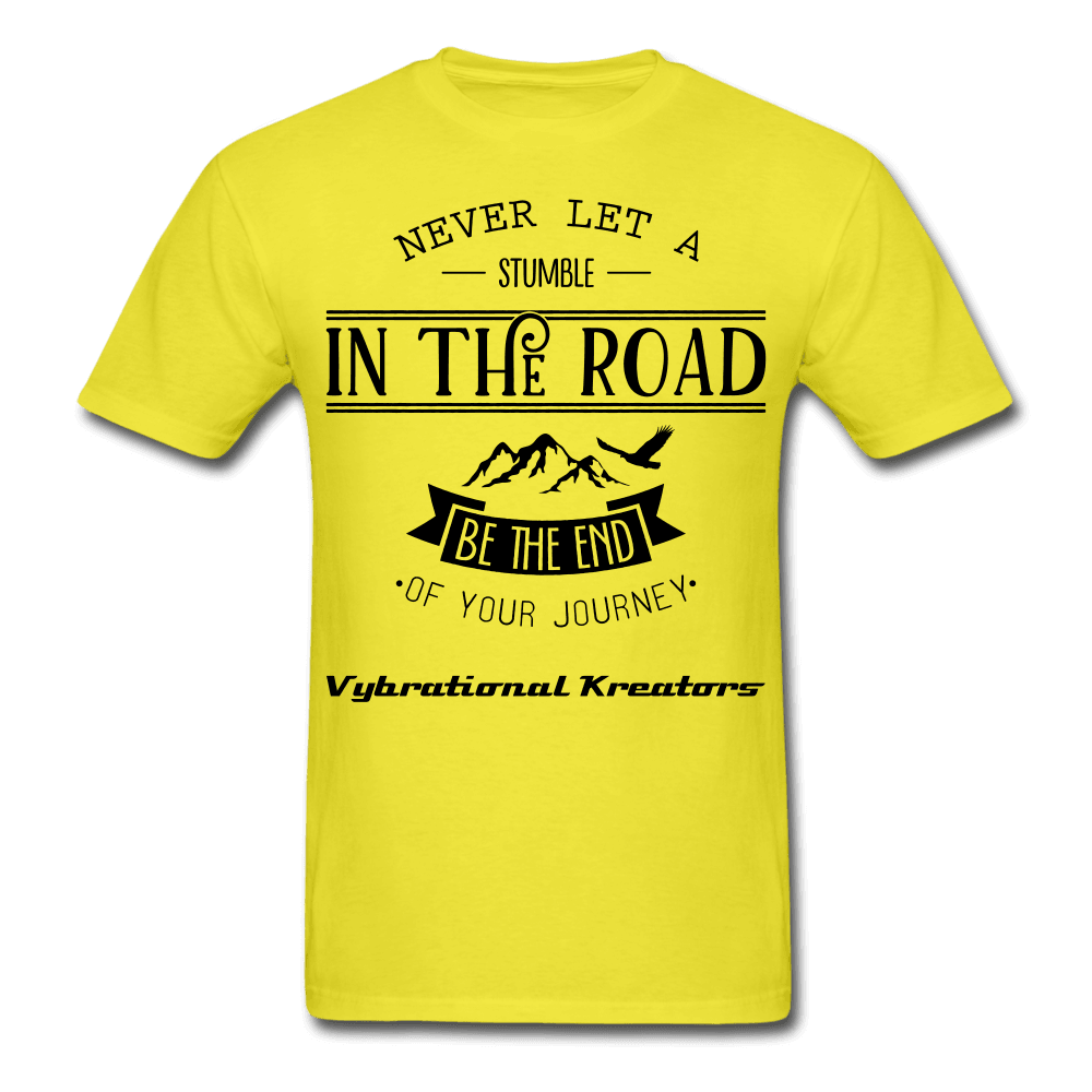 Mens Stumble in The Road Classic T-Shirt - yellow