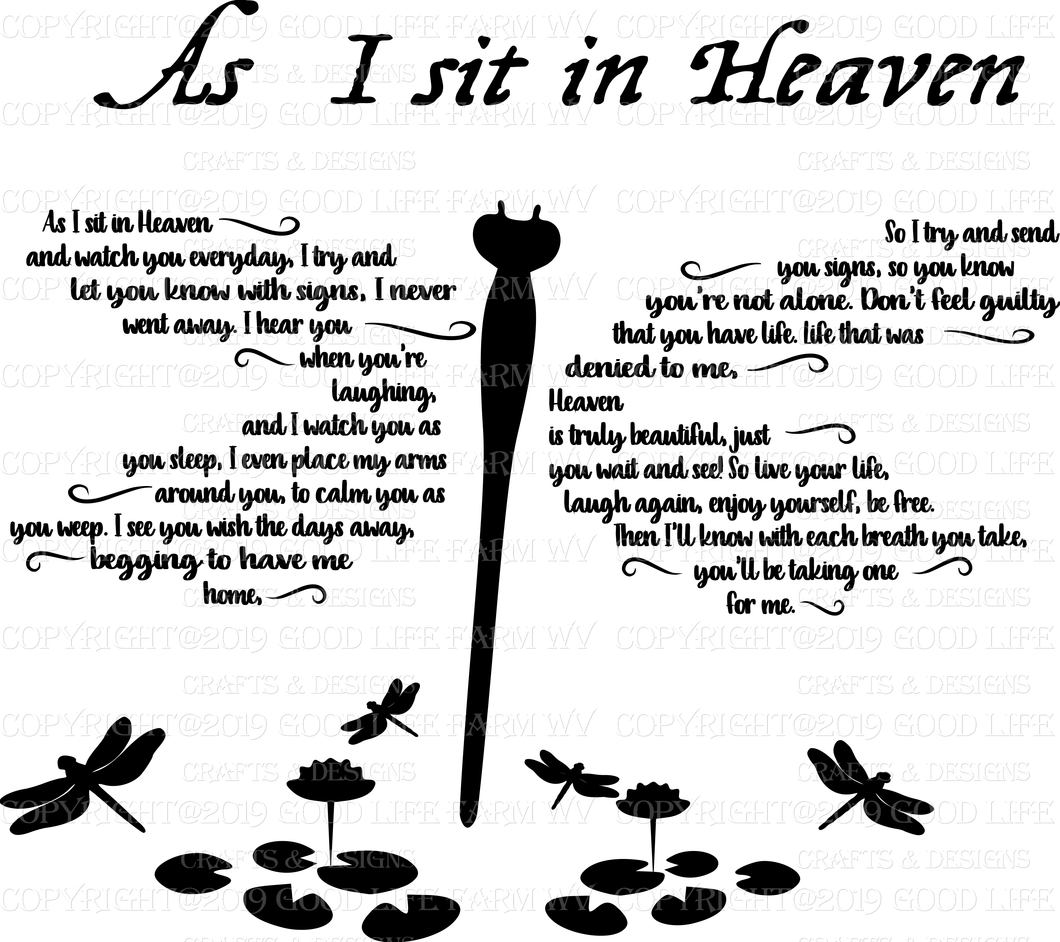 As I Sit In Heaven Printable