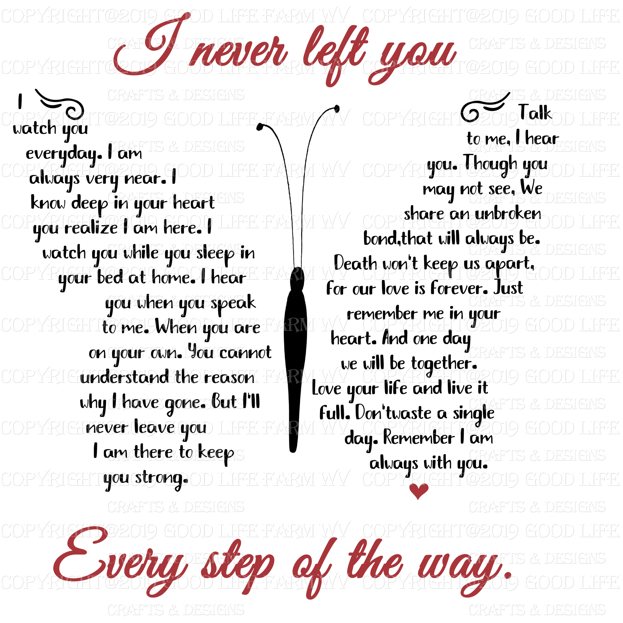 Download I Never Left You Butterfly Poem Svg Png Jpeg Eps Cutting File Ins Good Life Farm Crafts Designs