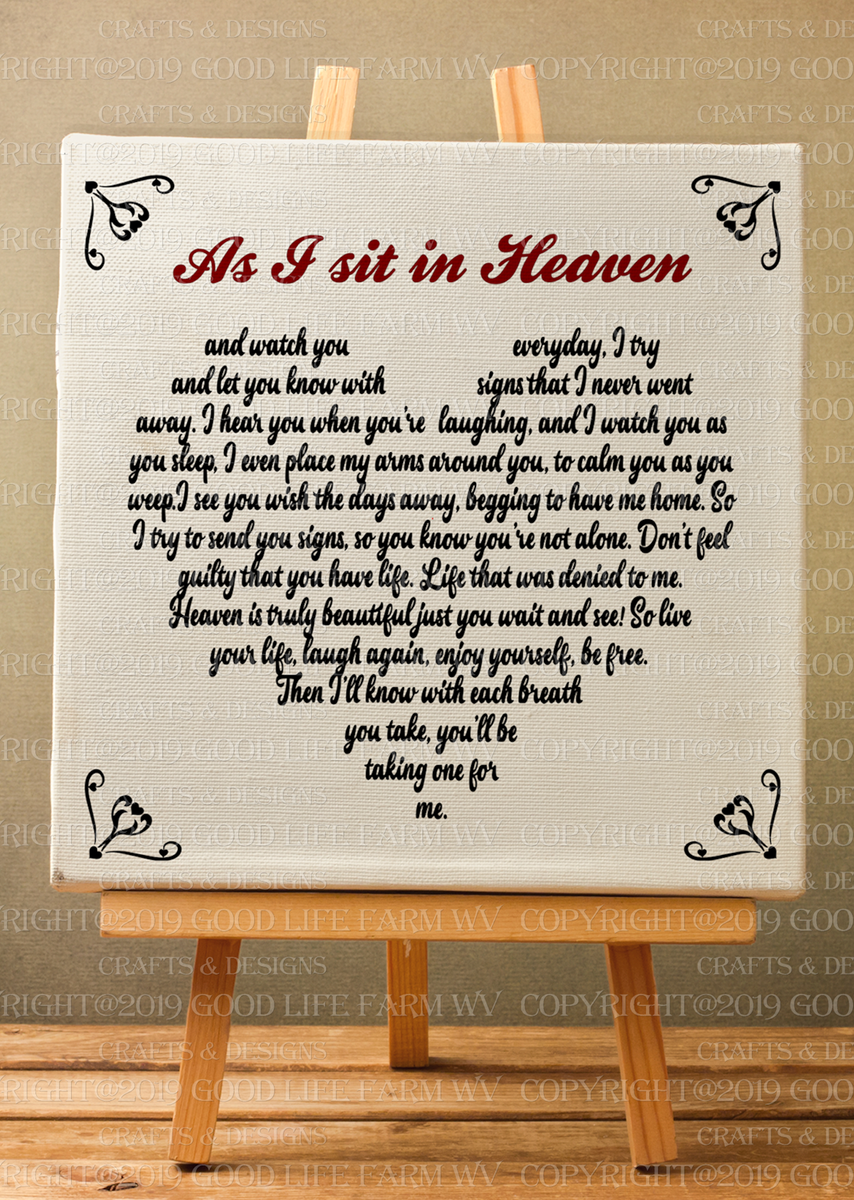 Download As I sit in Heaven.... Heart SVG, jpeg, png, eps Cutting ...